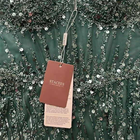 Trumpet/Mermaid Beaded Sleeveless Corset Slit Prom Dress - Picture 5 of 5